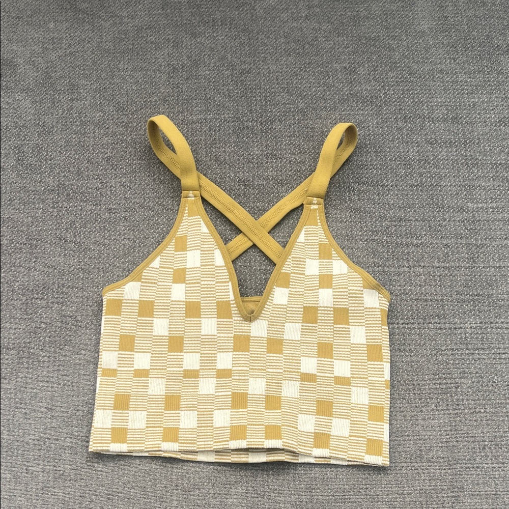 FP Movement by Free People Geometric Tan Crop Top
